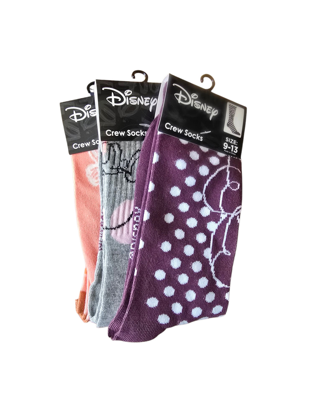 Disney Socks Winnie The Pooh and Minnie 3 Packs Size 9-13 NWT